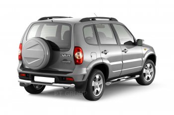12 899 р. Защита порогов из трубы Ø63 мм с проступью Petroil Tuning  Chevrolet Niva  2123 (2009-2020), Лада 2123 (Нива Шевроле) (2009-2021) (Нержавеющая полированная сталь)  с доставкой в г. Пермь. Увеличить фотографию 4