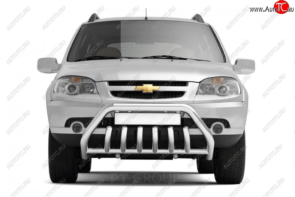 15 999 р. Защита переднего бампера высокая из труб d63/51 мм Petroil Tuning - Люкс  Chevrolet Niva  2123 (2009-2020), Лада 2123 (Нива Шевроле) (2009-2021) (Нержавеющая полированная сталь)  с доставкой в г. Пермь