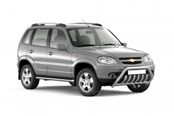 15 999 р. Защита переднего бампера высокая из труб d63/51 мм Petroil Tuning - Люкс  Chevrolet Niva  2123 (2009-2020), Лада 2123 (Нива Шевроле) (2009-2021) (Нержавеющая полированная сталь)  с доставкой в г. Пермь. Увеличить фотографию 2