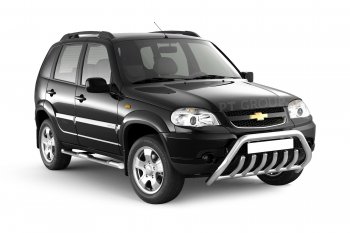 15 999 р. Защита переднего бампера высокая из труб d63/51 мм Petroil Tuning - Люкс  Chevrolet Niva  2123 (2009-2020), Лада 2123 (Нива Шевроле) (2009-2021) (Нержавеющая полированная сталь)  с доставкой в г. Пермь. Увеличить фотографию 3