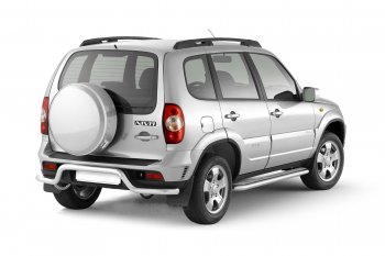 11 999 р. Защита заднего бампера Petroil Tuning Волна (d51)  Chevrolet Niva  2123 (2009-2020), Лада 2123 (Нива Шевроле) (2009-2020) (Нержавеющая полированная сталь)  с доставкой в г. Пермь. Увеличить фотографию 2