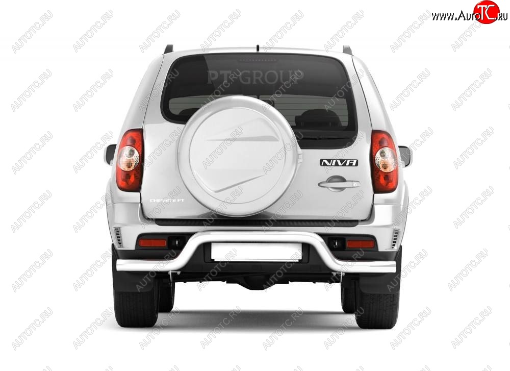 11 099 р. Защита заднего бампера Petroil Tuning Волна (d63)  Chevrolet Niva  2123 (2009-2020), Лада 2123 (Нива Шевроле) (2009-2021) (Нержавеющая полированная сталь)  с доставкой в г. Пермь