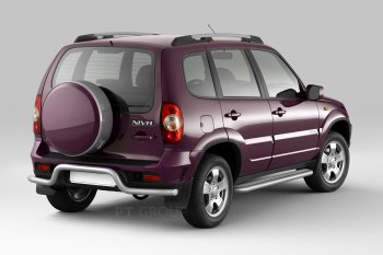11 519 р. Порожки для ног Petroil Tuning (Ø51 мм)  Chevrolet Niva  2123 (2009-2020), Лада 2123 (Нива Шевроле) (2009-2021) (Сталь с полимерным покрытием в цвет: серебристый ❞Искра❝)  с доставкой в г. Пермь. Увеличить фотографию 2