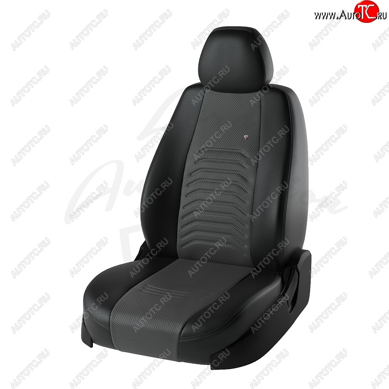 7 699 р. Чехлы для сидений LS Lord Autofashion Денвер (экокожа, с 2016)  Chevrolet Niva  2123 (2009-2020), Лада 2123 (Нива Шевроле) (2009-2021) (Чёрный, вставка серая)  с доставкой в г. Пермь