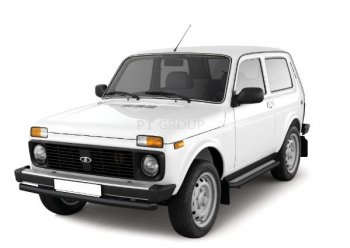 Защита переднего бампера (Ø63 мм) Petroil Tuning Лада Нива 4х4  2121 - нива 4х4 ( 2131,  2121,  2121 (Legend)) (Сталь с полимерным покрытием в цвет: черный ❞Шагрень❝)