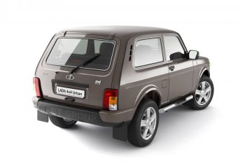 Защита порогов (d76 мм с проступью) Petroil Tuning Лада Нива 4х4  2121 - нива 4х4 ( 2131,  2121) (Нержавеющая полированная сталь)