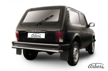 Защита заднего бампера Arbori (нержавейка, 1 труба d57 mm). Лада Нива 4х4  2121 - нива 4х4 ( 2121,  2131)