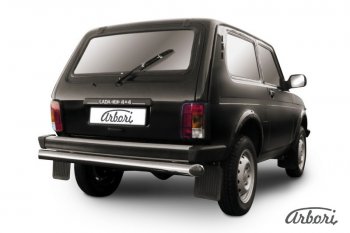 Защита штатных порогов (нержавейка, d76 mm) Arbori Лада Нива 4х4  2121 - нива 4х4 ( 2121,  2131)