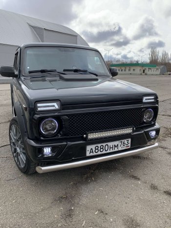 2 999 р. Бампер передний Urban Лада нива 4х4 2131 Урбан 5 дв. дорестайлинг (2014-2019) (Без вставок под туманки, Без креплений, Неокрашенный, Без ПТФ)  с доставкой в г. Пермь. Увеличить фотографию 4
