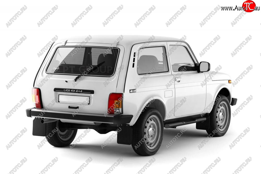 5 109 р. Защита порогов из трубы Ø63 мм с проступью Petroil Tuning  Лада Нива 4х4  2121 - нива 4х4 ( 2121,  2131) (Сталь с полимерным покрытием, Черная (шагрень))  с доставкой в г. Пермь