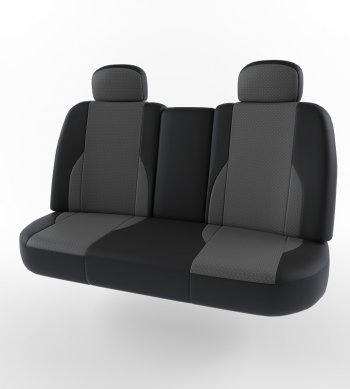 4 599 р. Чехлы для сидений Lord Autofashion Вегас (экокожа) Лада Нива 4х4 2121 3 дв. дорестайлинг (1977-2019) (Черный, вставка серая)  с доставкой в г. Пермь. Увеличить фотографию 2