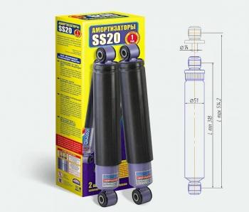 Амортизаторы задние SS20 (Urban) Лада нива 4х4 2131 Урбан 3 дв. дорестайлинг (2014-2019) (Комфорт-ОПТИМА - универсальное решение для города и трассы)