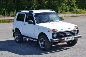 5 299 р. Рейлинги Petroil Tuning (усиленные, в сборе с поперечинами)  Лада Нива 4х4  2121 (1977-2019) 3 дв. дорестайлинг (серебристый муар)  с доставкой в г. Пермь. Увеличить фотографию 5