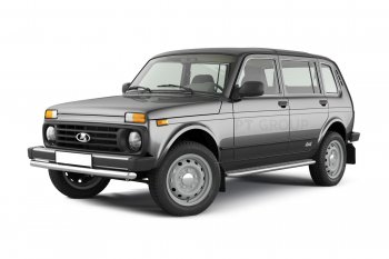 23 399 р. Порожки для ног из трубы Ø51 с алюминиевой площадкой Petroil Tuning  Лада нива 4х4  2131 (1993-2019) 5 дв. дорестайлинг (Нержавеющая полированная сталь)  с доставкой в г. Пермь. Увеличить фотографию 2