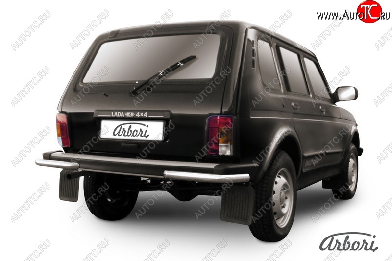 6 209 р. Защита заднего бампера Arbori (нержавейка, 1 труба d57 mm).  Лада нива 4х4 ( 2131,  2121-80) (1993-2019) 5 дв. дорестайлинг, ФОРА  с доставкой в г. Пермь
