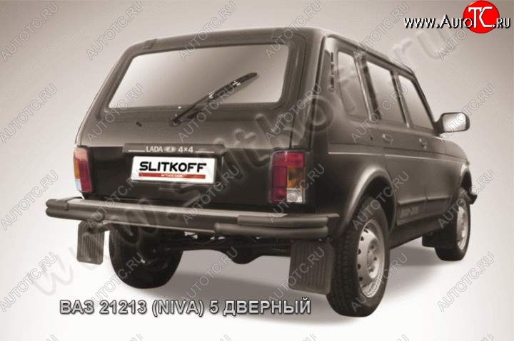 4 899 р. Уголки d57+d42 Лада нива 4х4 2131 5 дв. дорестайлинг (1993-2019) (Цвет: серебристый)  с доставкой в г. Пермь