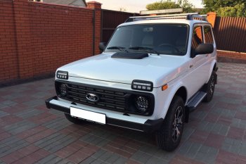 3 989 р. Дневные ходовые огни с поворотниками Тюн-Авто Urban Лада нива 4х4 2121 Бронто 3 дв. 1-ый рестайлинг (2017-2019) (Поворотник в ВЕРХНЕЙ секции, рассеянный свет)  с доставкой в г. Пермь. Увеличить фотографию 3