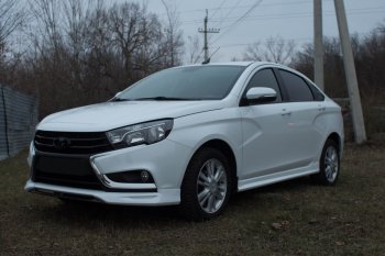 1 179 р. Центральная планка между клыками VTS переднего бампера  Лада Веста ( 2180,  SW 2181) (2015-2023) седан дорестайлинг, универсал дорестайлинг (Неокрашенная)  с доставкой в г. Пермь. Увеличить фотографию 4