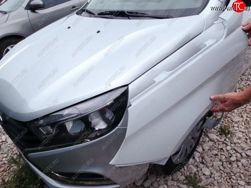 5 499 р. Переднее левое пластиковое крыло АвторитетПласт  Лада Веста ( 2180,  SW 2181) (2015-2025) седан дорестайлинг, универсал дорестайлинг, седан рестайлинг, универсал рестайлинг (Неокрашенное)  с доставкой в г. Пермь