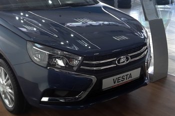 2 649 р. Хромированые вставки в штатную решетку радиатора CrTuning Лада Веста SW 2181 универсал дорестайлинг (2017-2022)  с доставкой в г. Пермь. Увеличить фотографию 4
