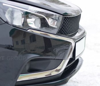 9 789 р. Решетка радиатора Petroil Tuning  Лада Веста ( 2180,  SW 2181) (2015-2023) седан дорестайлинг, универсал дорестайлинг (Комплектация Classic/Comfort)  с доставкой в г. Пермь. Увеличить фотографию 3