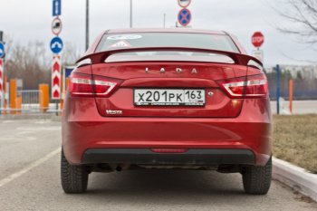9 449 р. Спойлер Артформ Лада Веста 2180 седан дорестайлинг (2015-2023) (Окрашенный)  с доставкой в г. Пермь. Увеличить фотографию 2