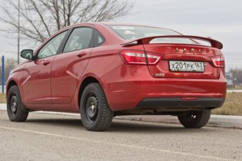 9 449 р. Спойлер Артформ Лада Веста 2180 седан дорестайлинг (2015-2023) (Окрашенный)  с доставкой в г. Пермь. Увеличить фотографию 3