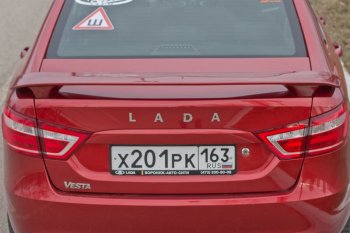 9 449 р. Спойлер Артформ Лада Веста 2180 седан дорестайлинг (2015-2023) (Окрашенный)  с доставкой в г. Пермь. Увеличить фотографию 5