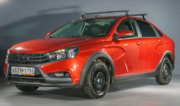 13 499 р. Комплект Кросс обвеса (шагрень) ТюнАвто Лада Веста Кросс SW 2181 универсал дорестайлинг (2017-2023) (Поверхность текстурная)  с доставкой в г. Пермь. Увеличить фотографию 5