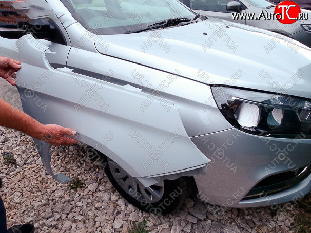 5 499 р. Переднее правое пластиковое крыло АвторитетПласт  Лада Веста ( 2180,  SW 2181) (2015-2025) седан дорестайлинг, универсал дорестайлинг, седан рестайлинг, универсал рестайлинг (Неокрашенное)  с доставкой в г. Пермь