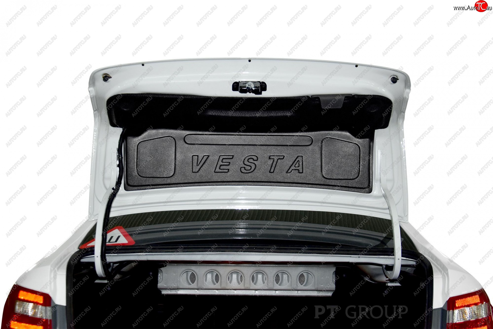 1 499 р. Внутренняя облицовка крышки багажника PT GROUP с надписью (ABS) LADA Vesta 2015-  Лада Веста  2180 (2015-2023) седан дорестайлинг  с доставкой в г. Пермь