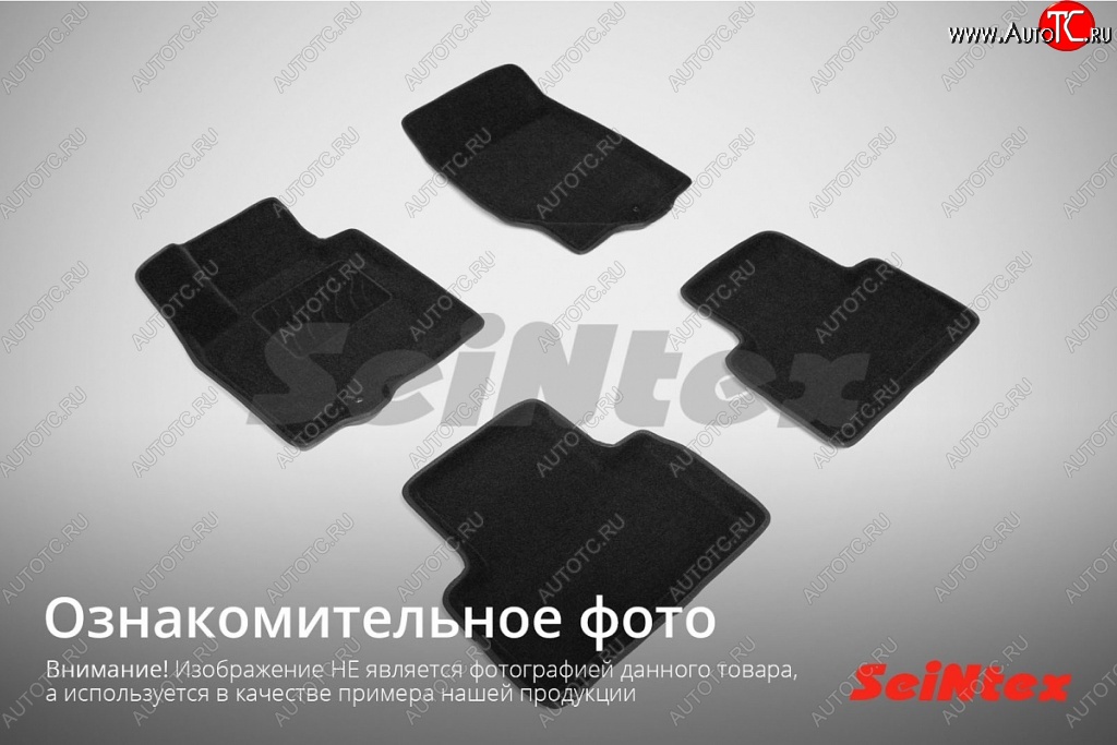 4 999 р. Износостойкие коврики в салон SeiNtex Premium 3D 4 шт. (ворсовые, черные) Лада Веста SW 2181 универсал дорестайлинг (2017-2022)  с доставкой в г. Пермь