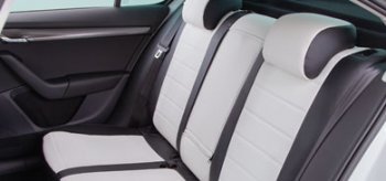6 999 р. Чехлы Seintex (экокожа, 40/60, Airbag)  Лада Веста ( 2180,  SW 2181) - Веста Кросс ( 2181,  2180) (черный/белый)  с доставкой в г. Пермь. Увеличить фотографию 3