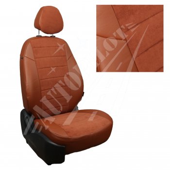 Чехлы сидений AUTOPILOT Алькантара (PC 40/60, с/без подлок.) Лада Веста ( 2180,  SW 2181) - Веста Кросс ( 2181,  2180) (Коричневый + Коричневый)