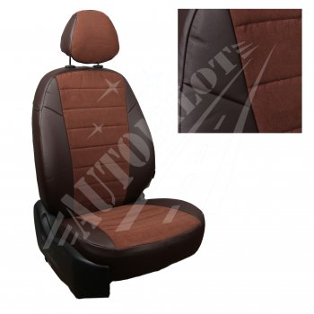 Чехлы сидений AUTOPILOT Алькантара (PC 40/60, с/без подлок.) Лада Веста ( 2180,  SW 2181) - Веста Кросс ( 2181,  2180) (Шоколад + Шоколад)