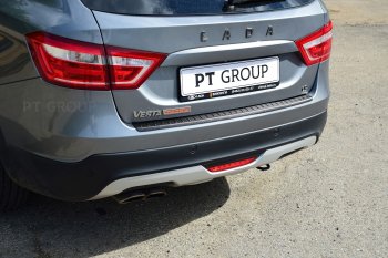 1 059 р. Накладка защитная на задний бампер Cross Petroil Tuning  Лада Веста  SW 2181 (2017-2022) универсал дорестайлинг (Текстурная поверхность)  с доставкой в г. Пермь. Увеличить фотографию 5
