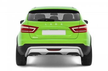 Защита заднего бампера PT GROUP Ø51мм (НПС) LADA Vesta SW Cross 2017- Лада Веста  SW 2181 (2017-2022) универсал дорестайлинг (Нержавеющая полированная сталь)