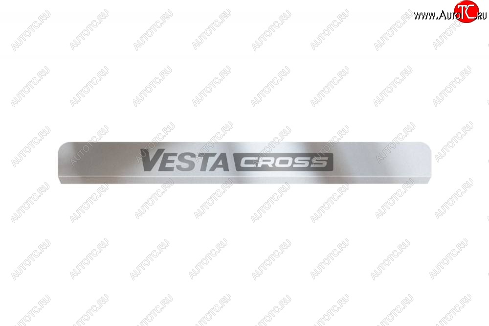 2 399 р. Пороги накладки в проем дверей Cross Petroil Tuning Лада Веста SW 2181 универсал дорестайлинг (2017-2022) (Нержавейка)  с доставкой в г. Пермь