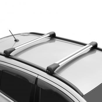 Багажник в сборе на низкие рейлинги LUX BRIDGE Subaru Forester  SG (2002-2008) дорестайлинг, рестайлинг (серебро)