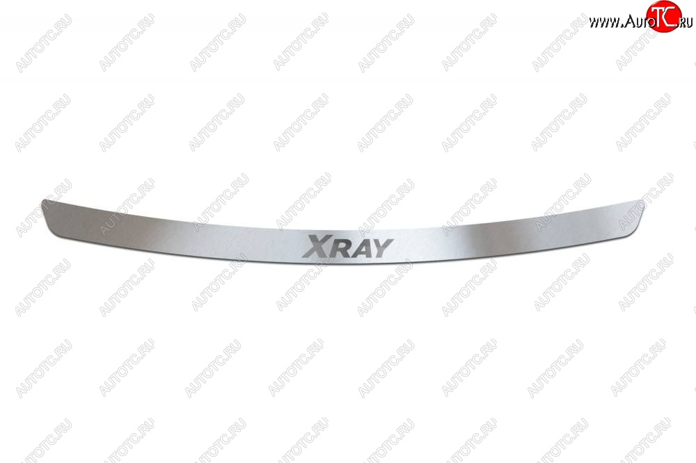 2 399 р. Накладка на задний бампер Petroil Tuning (нержавейка)  Лада XRAY - XRAY Cross  с доставкой в г. Пермь