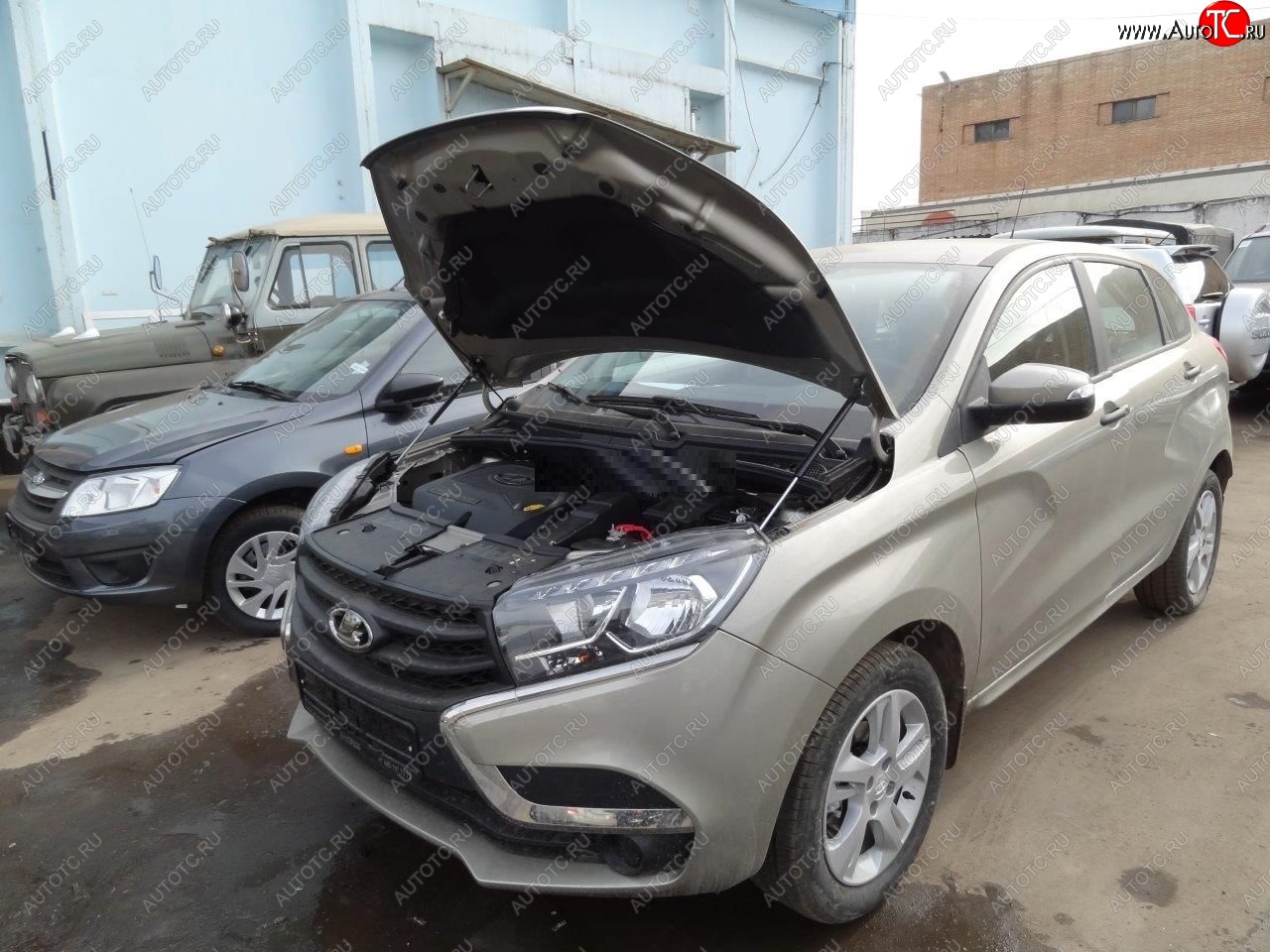 2 299 р. Упоры капота Russtal Лада XRAY (2016-2022)  с доставкой в г. Пермь
