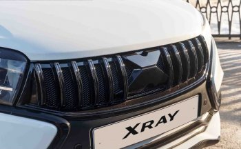 5 899 р. Решетка радиатора Next X Лада XRAY (2016-2022) (Черный глянец)  с доставкой в г. Пермь. Увеличить фотографию 4