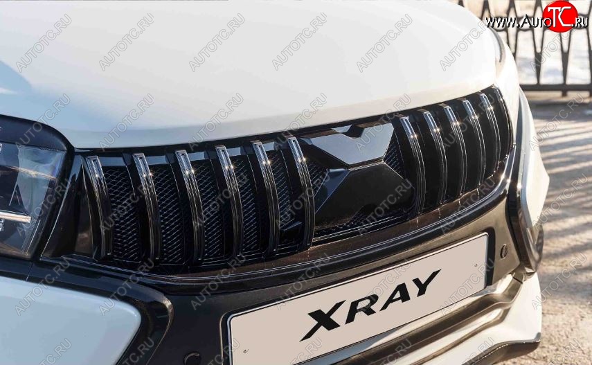 5 899 р. Решетка радиатора Next X Лада XRAY (2016-2022) (Черный глянец)  с доставкой в г. Пермь