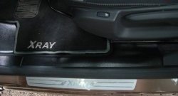 2 479 р. Накладки на ковролин дверного проема АртФорм Лада XRAY (2016-2022) (Передние)  с доставкой в г. Пермь. Увеличить фотографию 2
