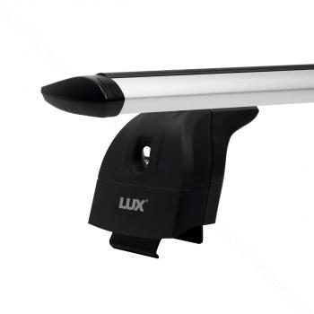 17 689 р. Багажник на крышу с низкими рейлингами сборе LUX  Лада XRAY - XRAY Cross (дуги аэро-трэвэл 110 см, с замком, серебро)  с доставкой в г. Пермь. Увеличить фотографию 3