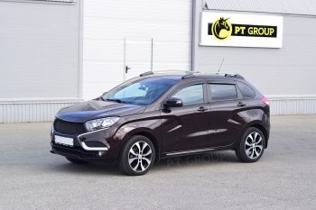 7 949 р. Рейлинги Petroil Tuning  Лада XRAY (2016-2022) (Черный муар)  с доставкой в г. Пермь. Увеличить фотографию 3