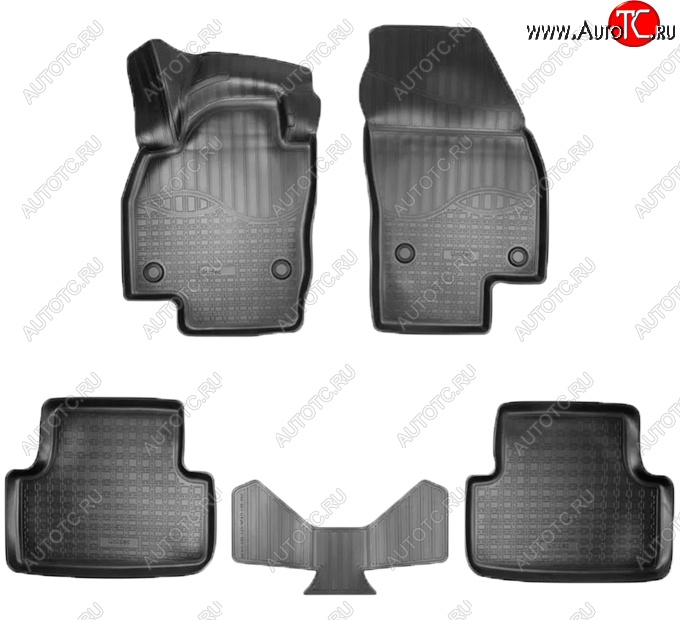 2 369 р. Коврики салонные Noplast (3D) Volkswagen T-Cross (2019-2025) (Черные)  с доставкой в г. Пермь