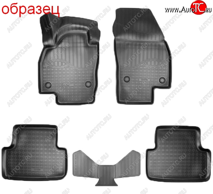 2 369 р. Коврики салонные Noplast (3D)  Volkswagen T-Roc  универсал (2017-2025) (Черные)  с доставкой в г. Пермь