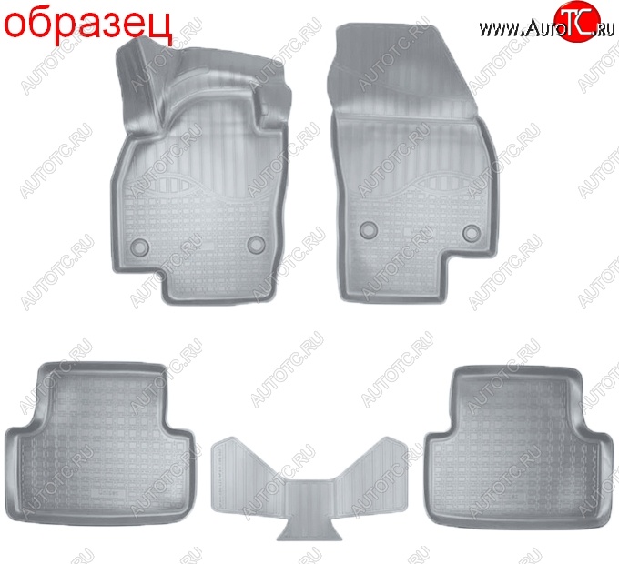 3 069 р. Коврики салонные Noplast (3D)  Volkswagen T-Roc  универсал (2017-2025) (Серые)  с доставкой в г. Пермь