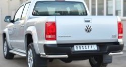 19 999 р. Защита заднего бампера (Ø63 и 42 мм, нержавейка) SLITKOFF Volkswagen Amarok дорестайлинг (2009-2016)  с доставкой в г. Пермь. Увеличить фотографию 3